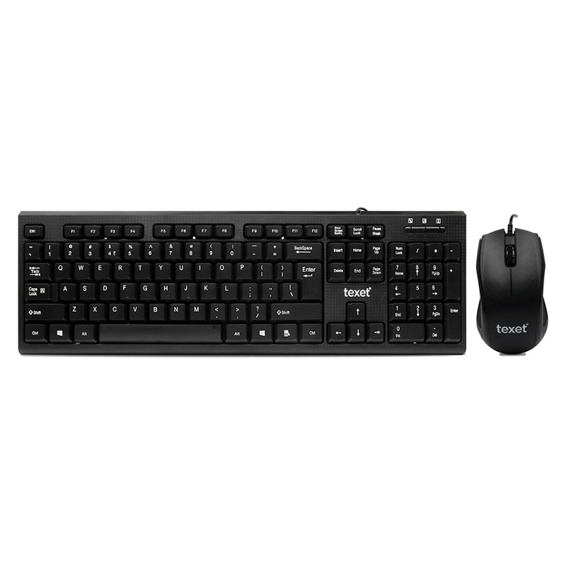 Texet Combo of Wired Keyboard & Mouse with 2 Years Warranty