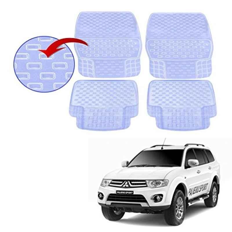 Kozdiko 93043 4 Pcs Rubber & PVC Clear Car Floor Mat Set for Mitsubishi Pajero Sport