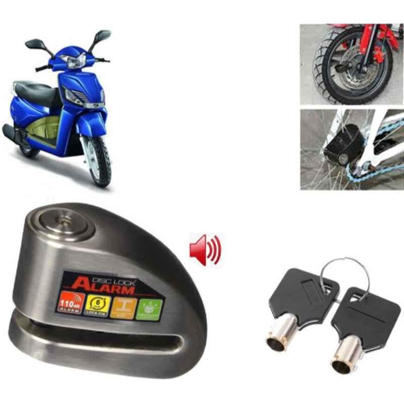 Auto Pearl Steel Black Anti-Theft Alarm Disc Brake Lock for Gusto BS6, Lock_494