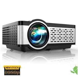 Egate I9 Pro Max 4500lm LED Projector 1080p with Android, Digital Keystone, Wi-Fi, BT, Inbuilt Speaker & 210 inch Display, E05i33 (Black)