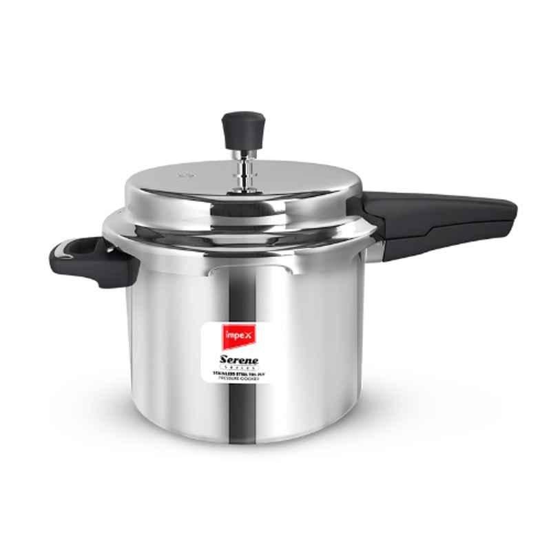 Impex 5L Stainless Steel Silver Pressure Cooker, TPC5