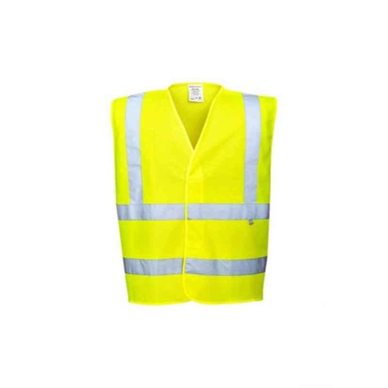 Portwest Bizflame FR71 Yellow Hi-Vis Anti Static Flame Resistant Vest, Size: Small