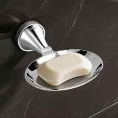 Plantex Soap Holder for Bathroom/Pure Brass Single Soap Dish/soap Stand/Soap Bar/Soap Case/Bathroom Accessories APS-EFL-06, Chrome