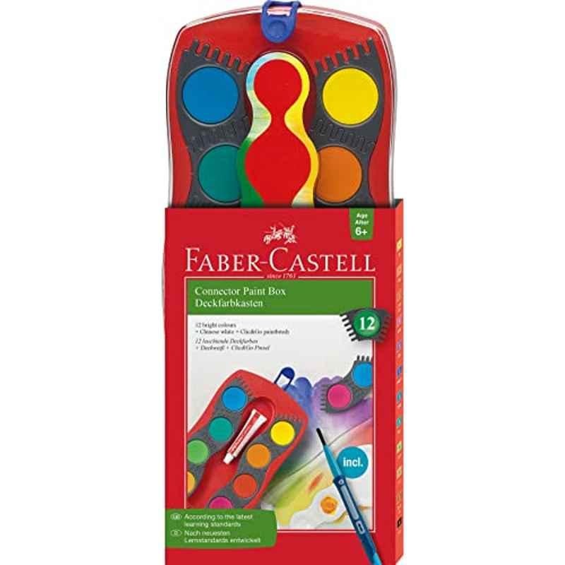 Faber-Castell 12 Pcs Plastic Connector Paint Box, FC125023