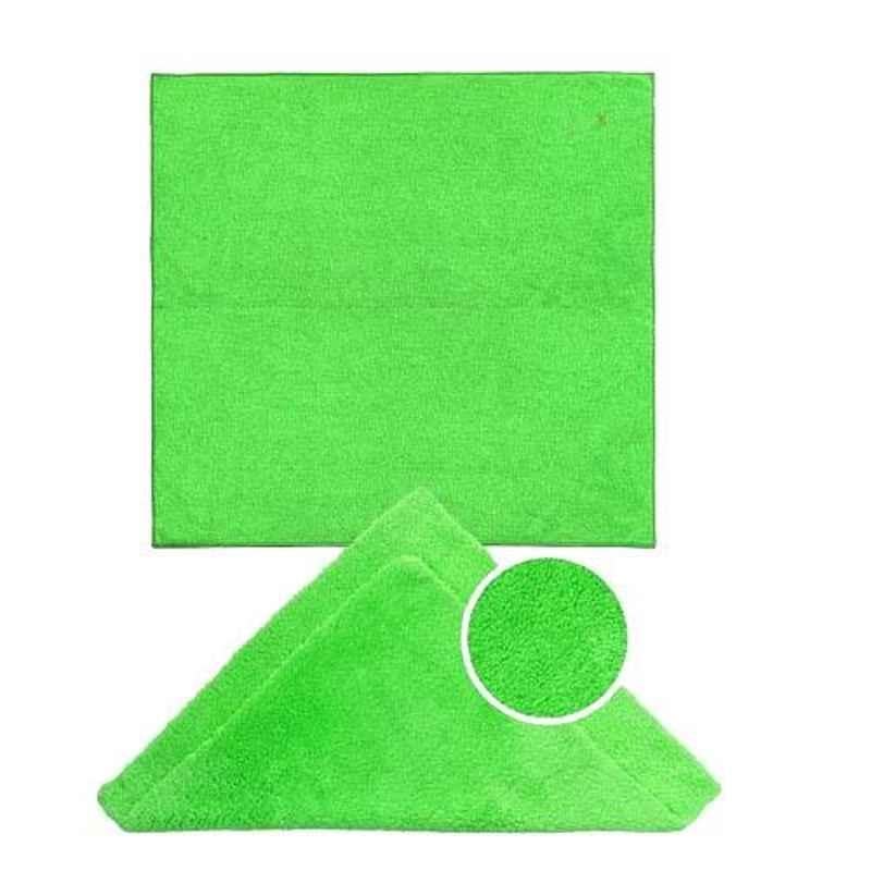 AllExtreme 3 Pcs 40x40cm Green Lint Free & Streak Free Microfiber Cleaning Towel Dust Cloth Set
