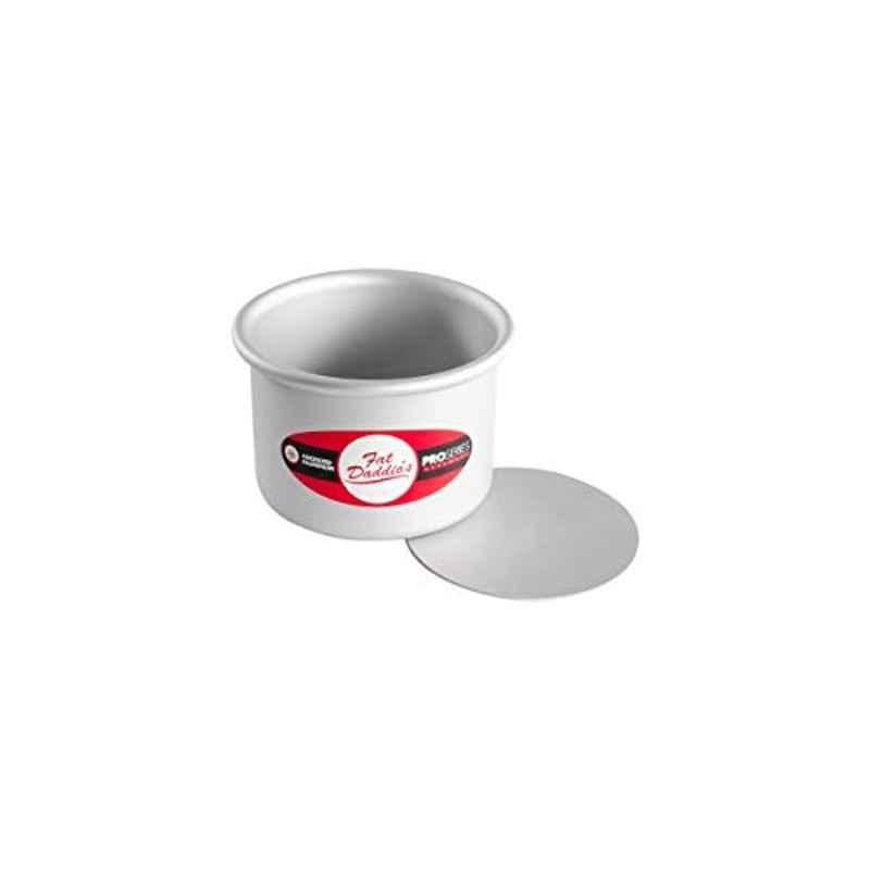 Fat Daddios 4x3 inch Aluminium Silver Round Cheesecake Pan with Removable Bottom, PCC-43