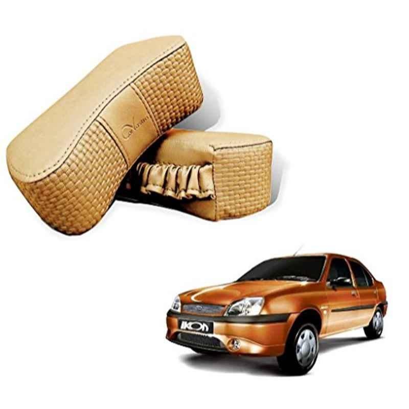Kozdiko 2 Pcs Memory Foam Beige Neck Rest Cushion Pillow Set for Ford Ikon, Kozd-2228