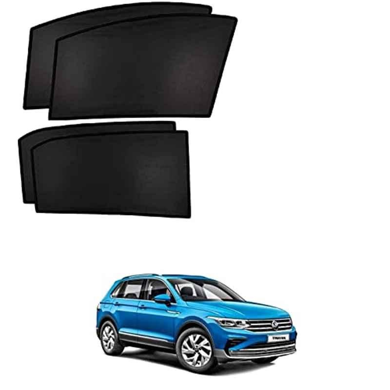 Kozdiko 4 Pcs Polyester Black Non Magnetic Window Sun Shades Set for Volkswagen Tiguan