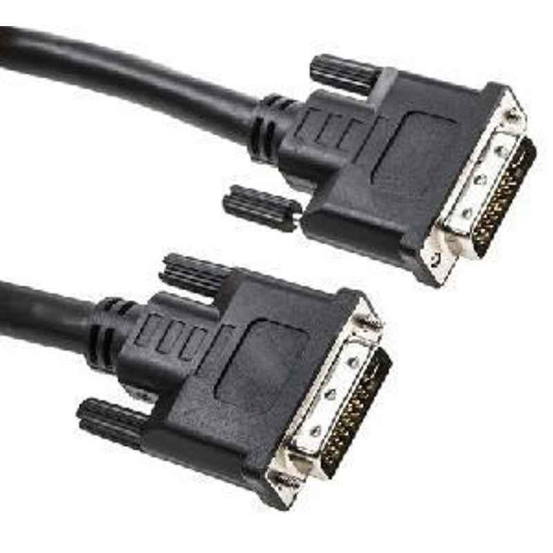 RS Pro 2m Male DVI I to Male DVI I Black Video Cable Assembly