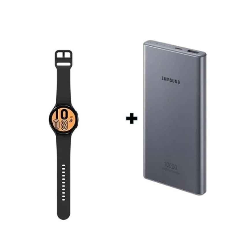 Samsung Galaxy 4 44mm 1.5GB/16GB Black Fitness Tracker Smart Watch with 10000mAh Power Bank Set, SM-R870