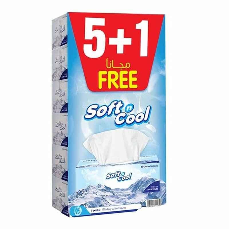 Hotpack Soft N Cool Facial Tissue, SNCT150OP, 2 Ply, 30+6 Free