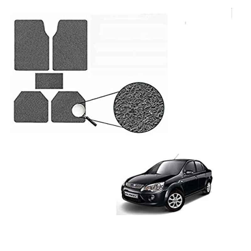 Kozdiko 5 Pcs Grey Heavy Duty Anti-Slip Noodle Nomad Style Car Floor Mat Set for Ford Fiesta Classic