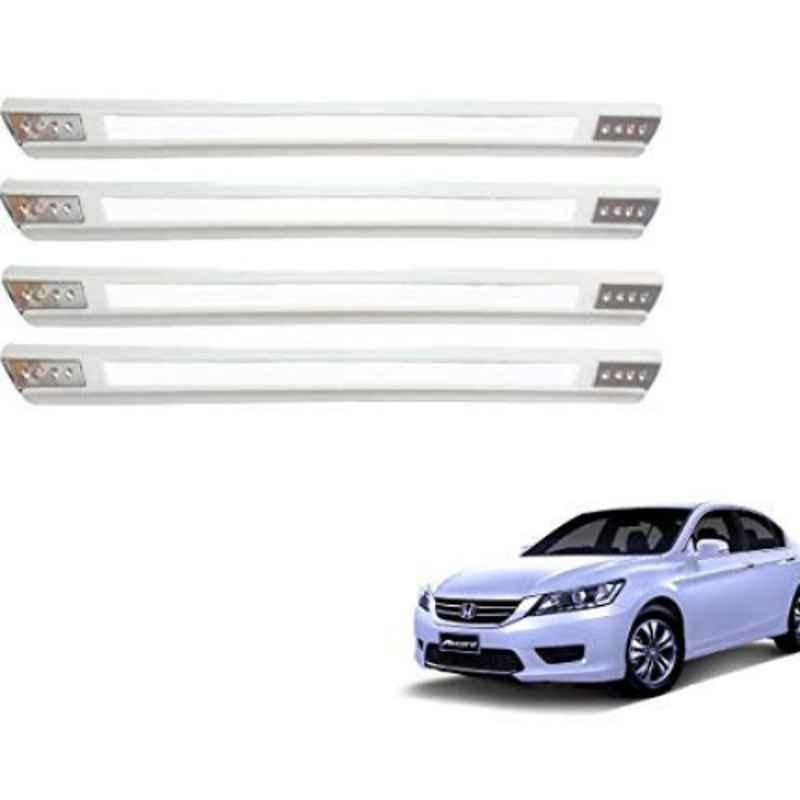 Kozdiko 4 Pcs Designer White Dotted Bumper Protector Set for Honda Accord