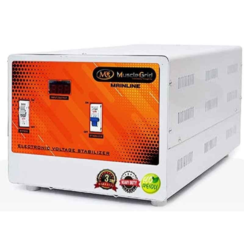 MuscleGrid 5KVA (50-270V) Legendary Series 4000W Copper Wired Electricity Bill Reducer Mainline Voltage Stabilizer for Home