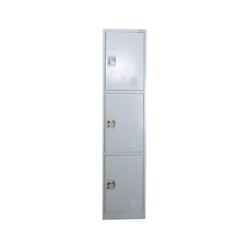 Karnak KSC122 45x38x180cm Steel Grey 2 Door Locker Storage Cabinet with Keys