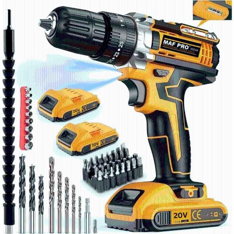 XDLB MAF Pro 20V 2Ah Cordless Drill with 25 Pcs Drill Bit & Flexible Shaft