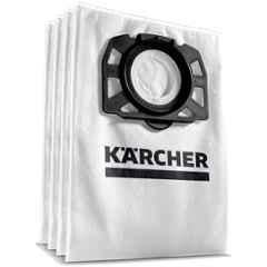 Karcher Paper White Filter Fleece Bags for Compatible Wet Dry Vacuum Cleaner Models WD 4, WD 5, WD 5/P & WD 6, 2.863-006.0 (Pack of 4)