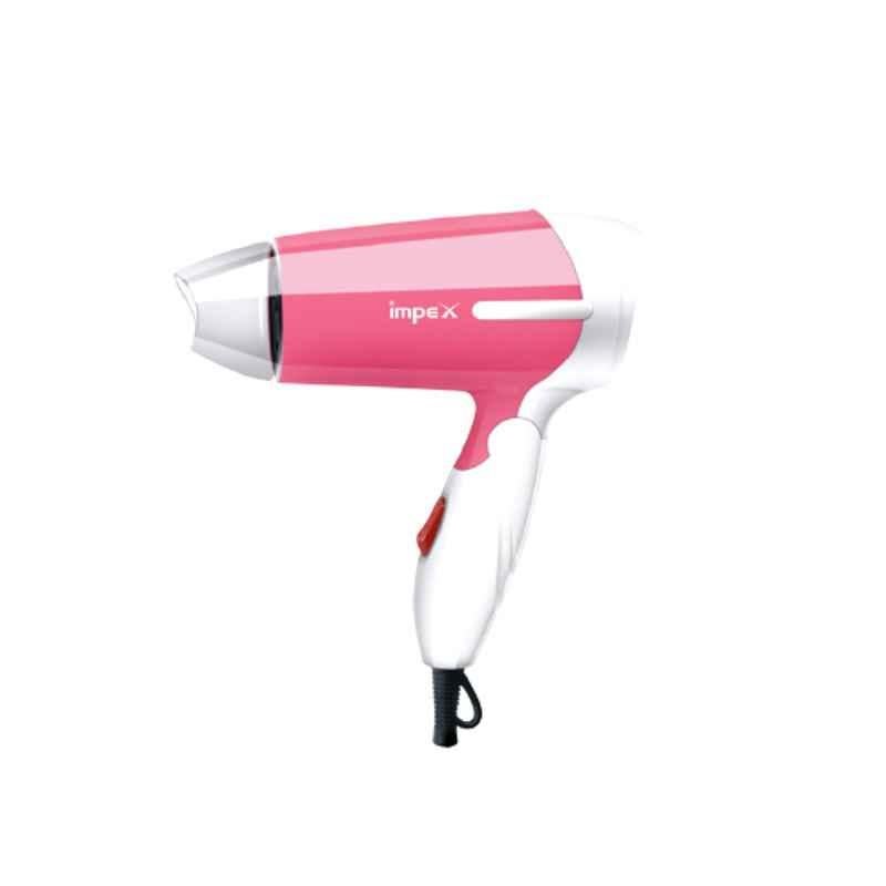Impex 700W White & Pink Hair Dryer with Speed Selector, HD 1K2