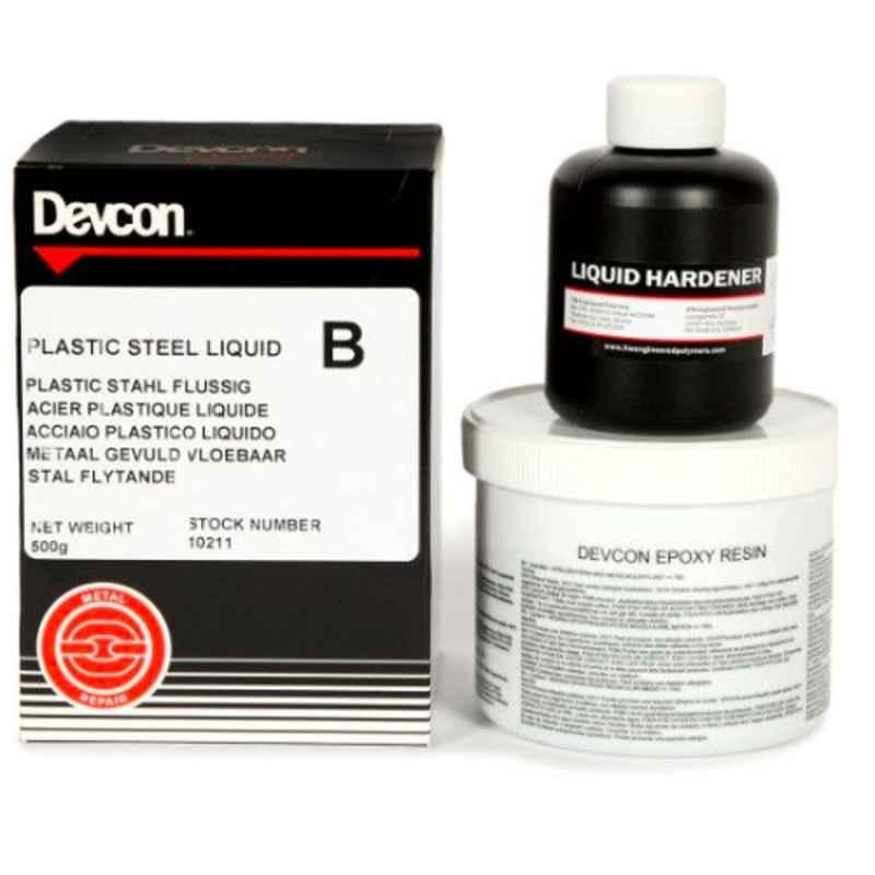 Devcon B 500g Plastic Dark Gray Steel Liquid, 10211