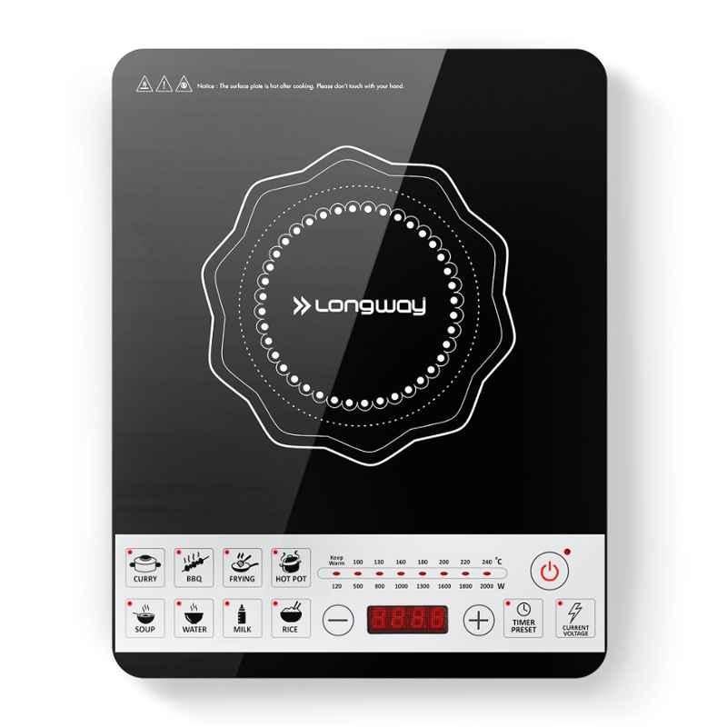 Longway Cruiser 2000W Black Induction Cooktop with Push Button