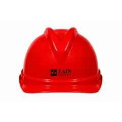 Zain Safety Titan Apex-6000 HDPE Red 8 Point Textile Fitting Non Ventilated Safety Helmet with Wheel Ratchet Adjustment