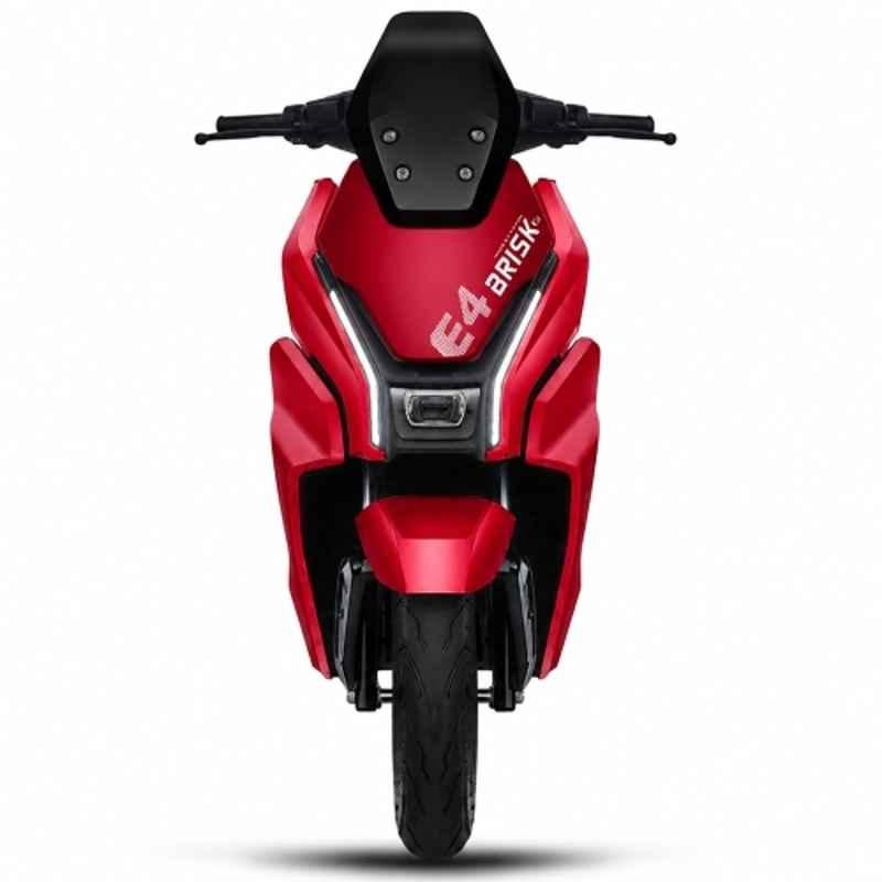 Amo Electric Bikes Brisk E4 LI 25km/hr 60V Non RTO Maroon Electric Scooter with 60-70 km Per Charge Range
