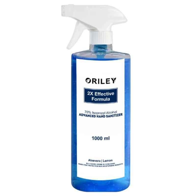 Oriley 1000ml Isopropyl Alcohol Waterless Liquid Hand Sanitizer (Pack of 4)