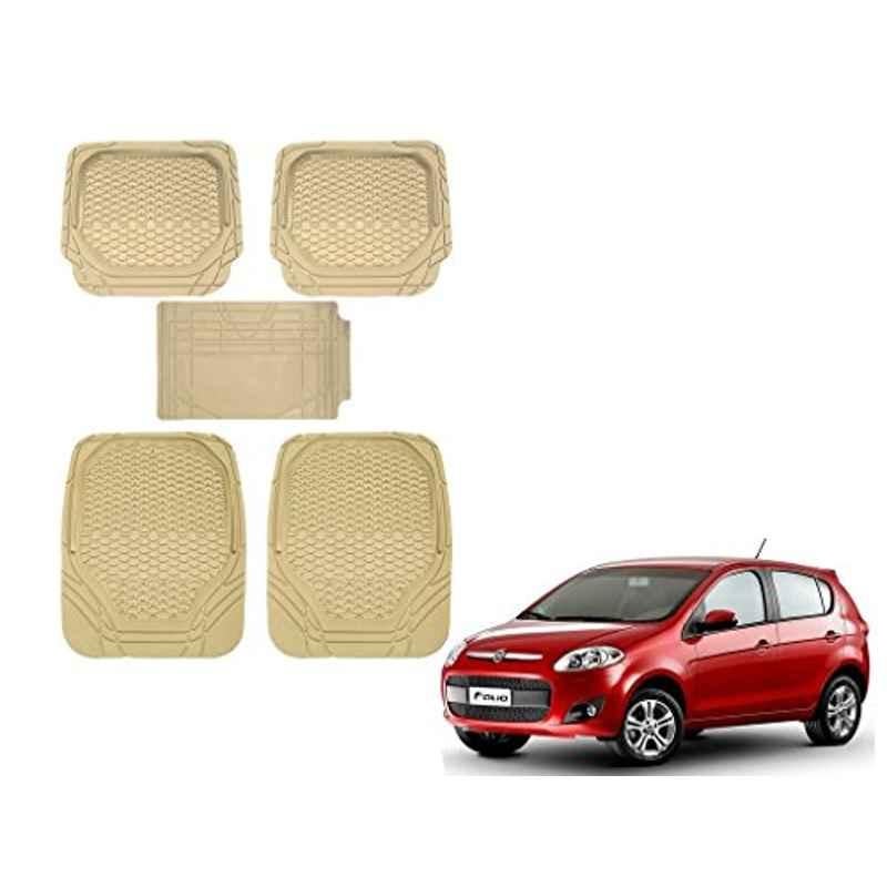 Kozdiko 5 Pcs 8855TW Beige Car Foot Mat Set for Fiat Palio, koz_17777