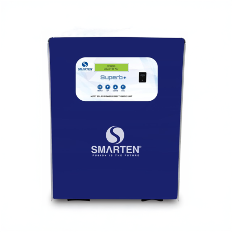 Smarten Superb+ 3275VA 24V MPPT Solar PCU | Pure Sine Wave Inverter | Dual Battery Support | LCD Display | 36 Months Warranty