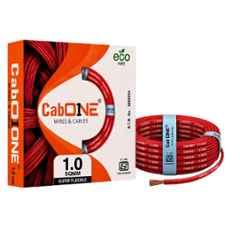 CabONE 1Sqmm Red FR PVC Multistrand CCA Electrical Wire, CabONE007, Length: 90 m