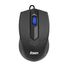 Foxin Grip 1200DPI Black Wired Optical Mouse with 1.2m Cable for Laptop, PC, Desktop & Gaming