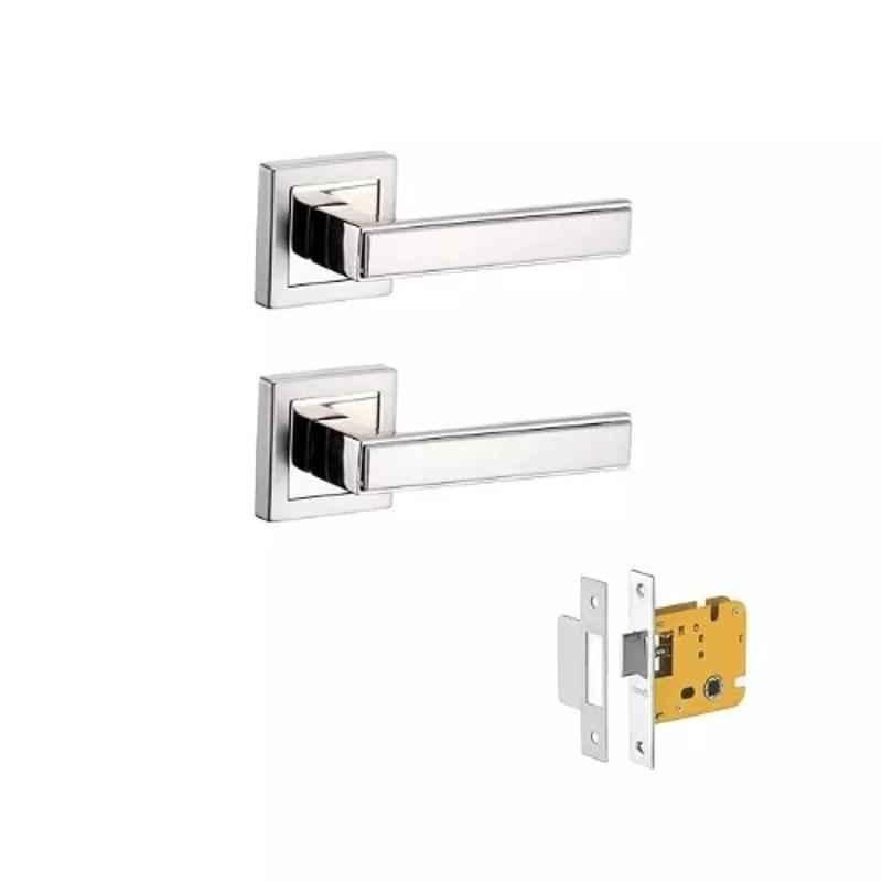Dorset Kaira 10 inch Silver Chrome Finish Zinc Door Handle Lock Set, MLKAIWRSC (Pack of 3)