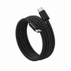 Onelife 1m 80W Nylon Black Magnetic Self-Organising USB Type-C to Type-C Fast Charging Cable with PD 3.0 & PPS Support & 6 Months Warranty, OLCH-27