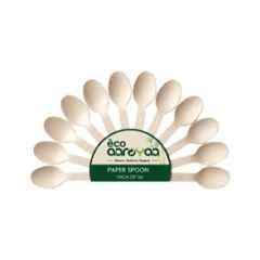 Eco Aaroyaa 140mm Paper Disposable Spoon (Pack of 50)