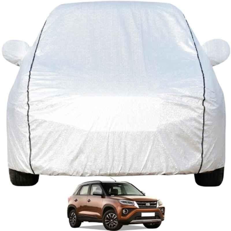 Allextreme Polyester Silver Car Cover with Mirror Pocket for Maruti Suzuki Victoris 2025 & 2026 Models, PV-CC-N004
