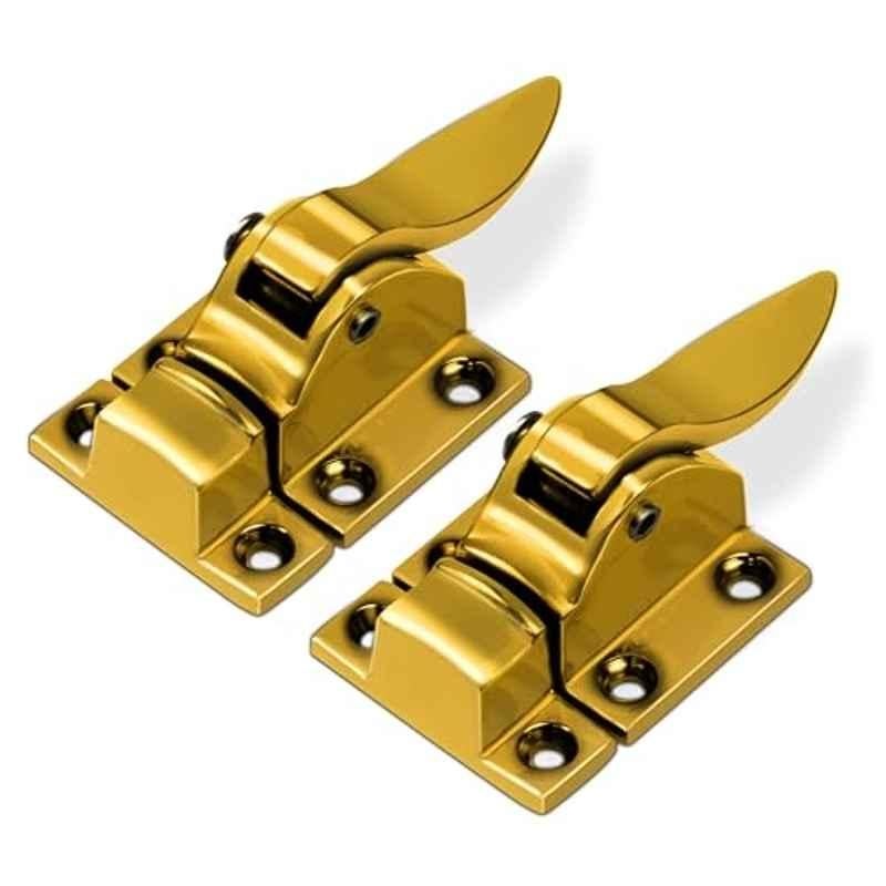 Plantex Zinc Alloy Gold Cabinet Latch for Kitchen Cabinets & Cupboards (Pack of 2)
