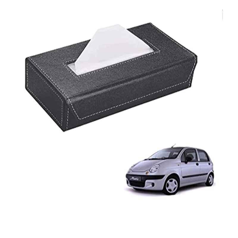 Kozdiko 100 Pulls PU Leather Grey Car Tissue Paper Box with 200 Sheets for Chevrolet Matiz