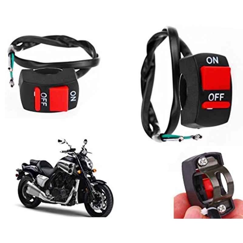 Auto Pearl 7/8 inch 12V Bike Fog Light Handle Bar Switch for Yamaha V-Max