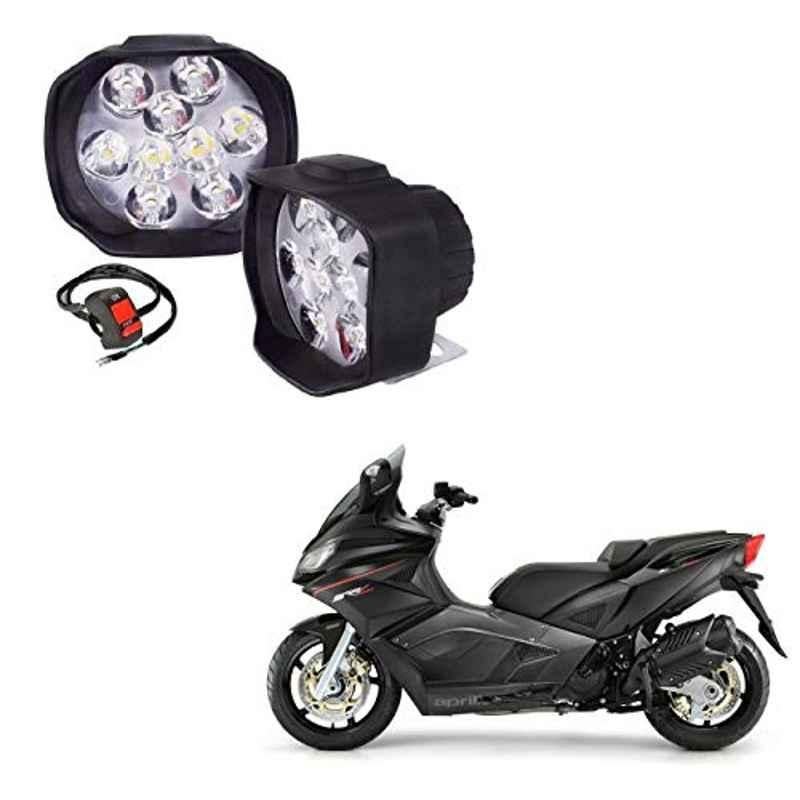 Kozdiko 2 Pcs 15W 9 LED 6000k Sheen Transformer Bumble Bee Style LED Fog Light Set for Aprilia SRV 850, koz_81599