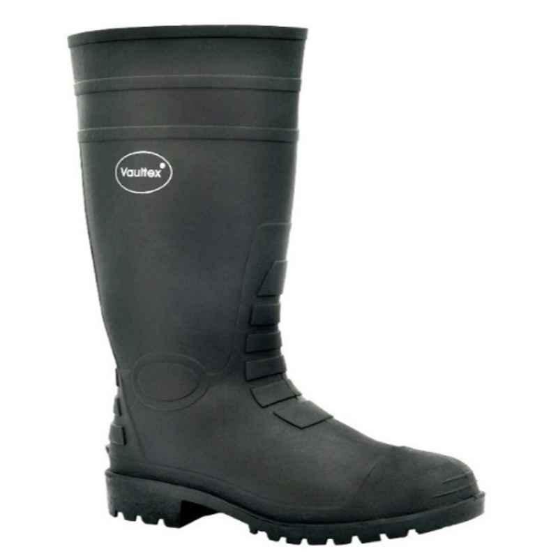 Vaultex RBT Steel Toe Black Safety Gumboot, Size: 38