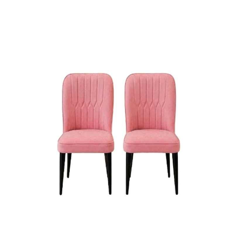Aayra 120kg Wood Elegant Pink Dining Chair, AE-DC01 PINK (Pack of 2)