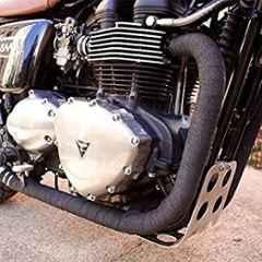 AOW Black Silencer Wrap Bike Exhaust Shield for All Royal Enfield Models (Length : 3 Mtrs) W-4