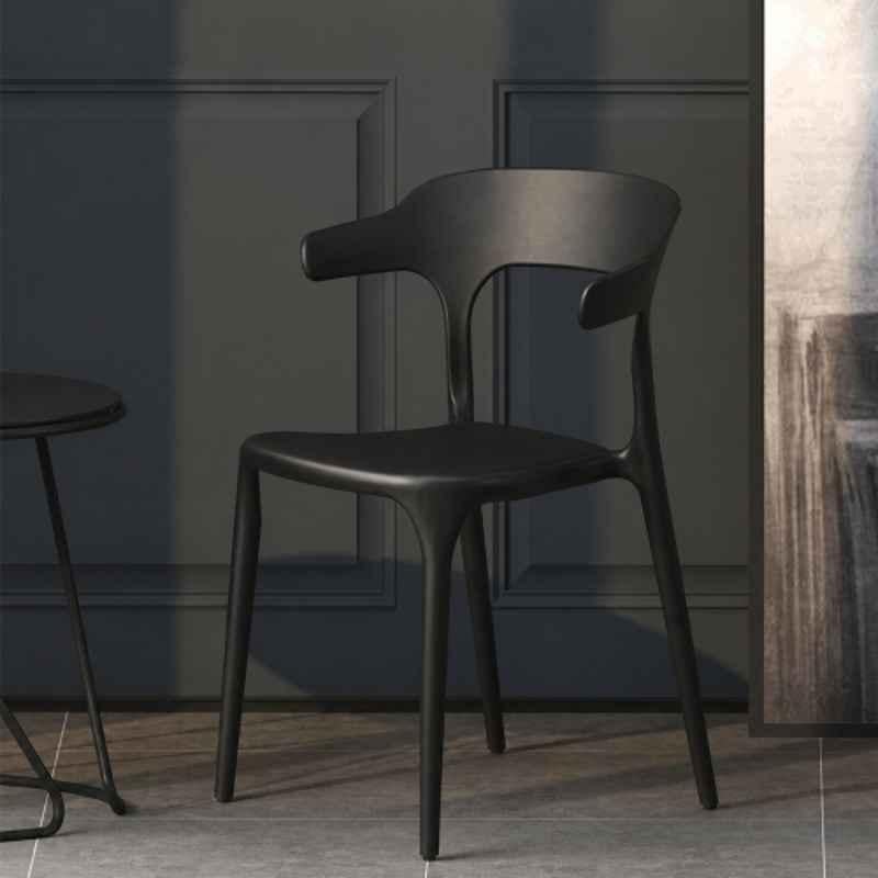 CELLBELL CurveX Plastic Black Armrest Chair