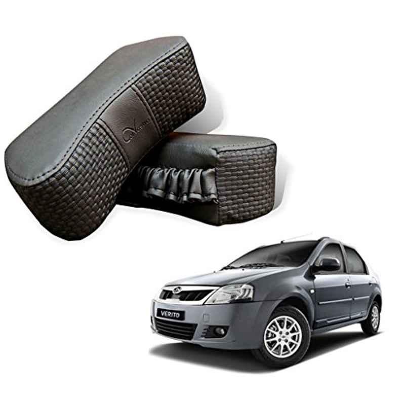 Kozdiko 2 Pcs Memory Foam Grey Car Vastra Neck Rest Cushion Set for Mahindra Verito, koz_5426