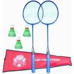 STYRKR Iron Multicolour SP-400 Badminton Set of 2 Racquet & 3 Naylon Shuttle & 1 badminton cover Badminton Kit
