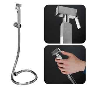 Lorazzo Pro X1 Brass Chrome Finish Health Faucet Gun with  1m Hose Pipe & Wall Hook for Bathroom, LRZ HF0851 S04