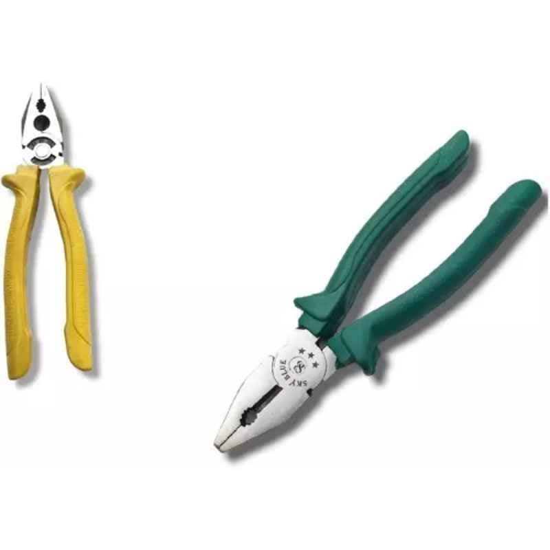 Sky Blue 2 Pcs 7.8 inch Lineman Plier Combo, SBE_PLIER_0056