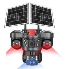Cybernautt X10Z 12MP 128GB 3-Lens Solar 4G SIM Security Camera with Night Vision & AI Human Tracking