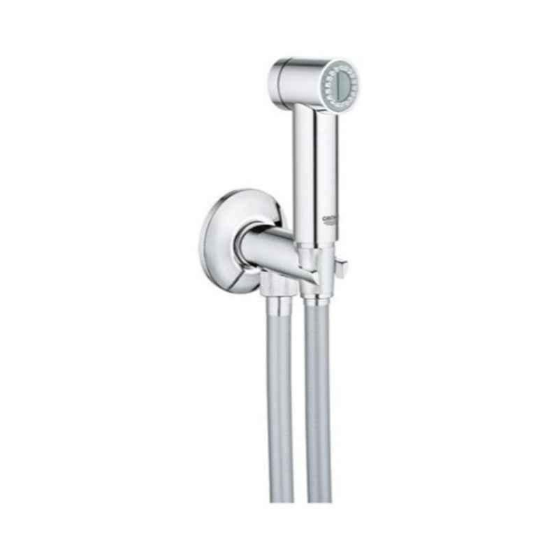 Grohe Sena 126x86mm Chrome Trigger Spray Wall Holder with Self-Closing Angle Valve, 26332000
