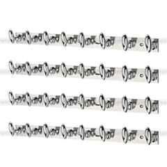 Aligarian 8 Leg Stainless Steel Silver Polished Finish Wall Mounted Capsule Cloth Hook Hanger (Pack of 4)